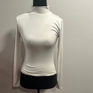 Elegant White Turtleneck Top